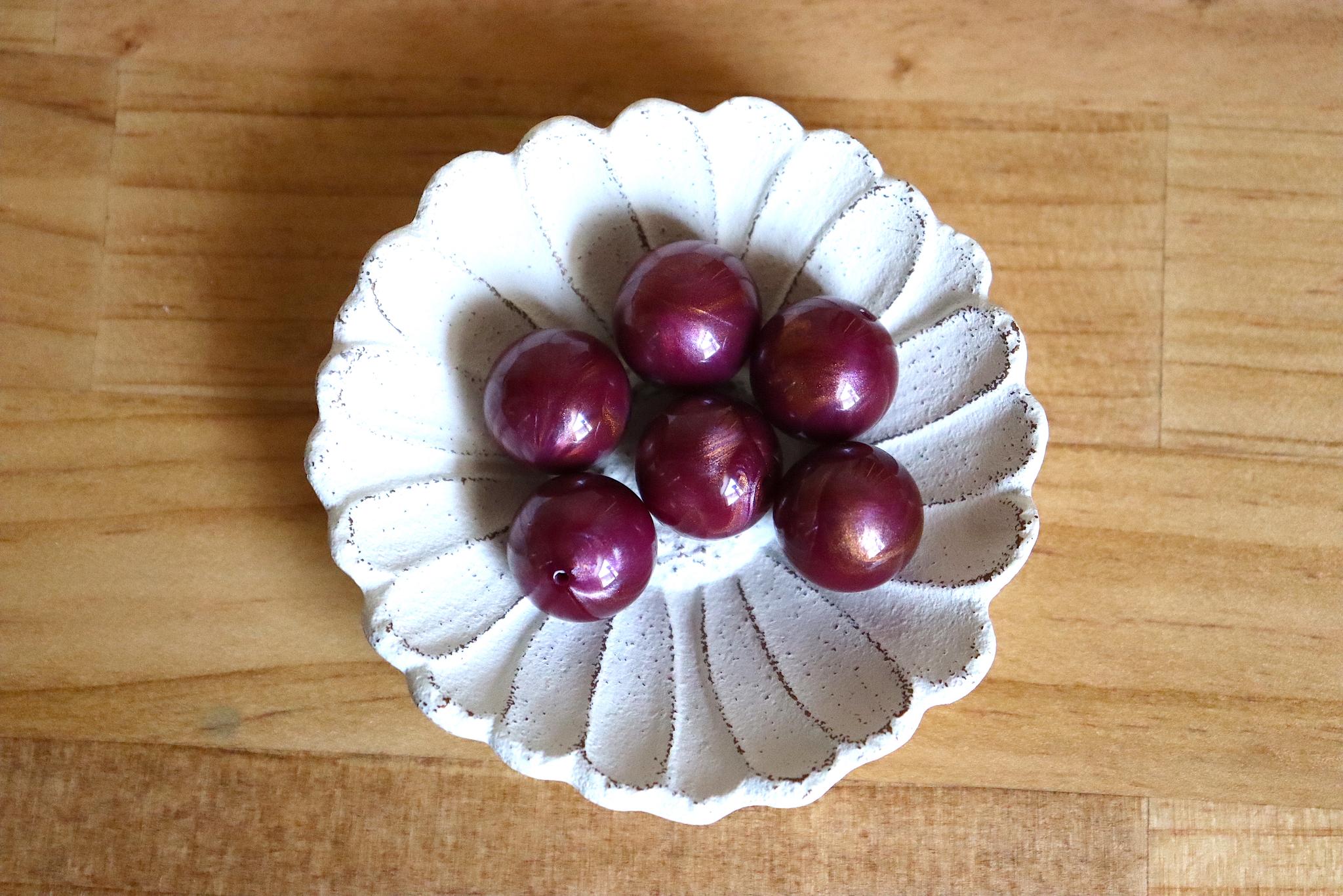 【from USA】カシスゴールドマーブルビーズ　φ17.5mm