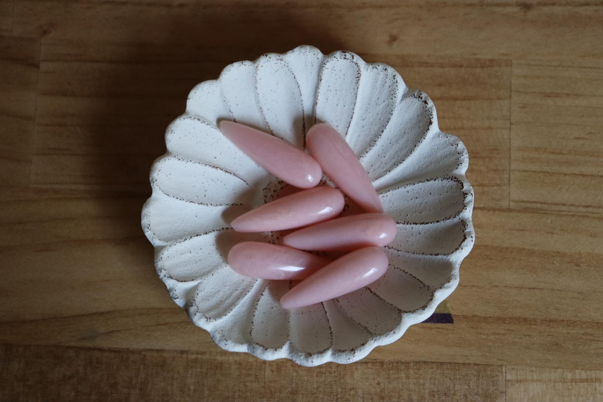 【from USA】ピンクマーブルドロップビーズ　30mm