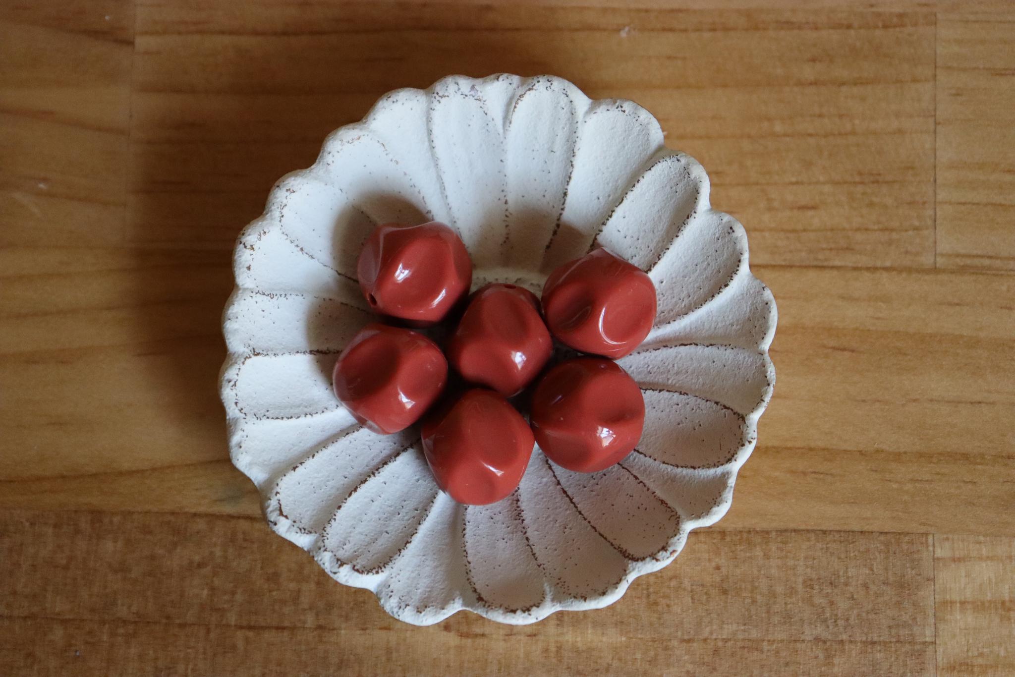 【from USA】　テラコッタバロックアクリルビーズφ18mm