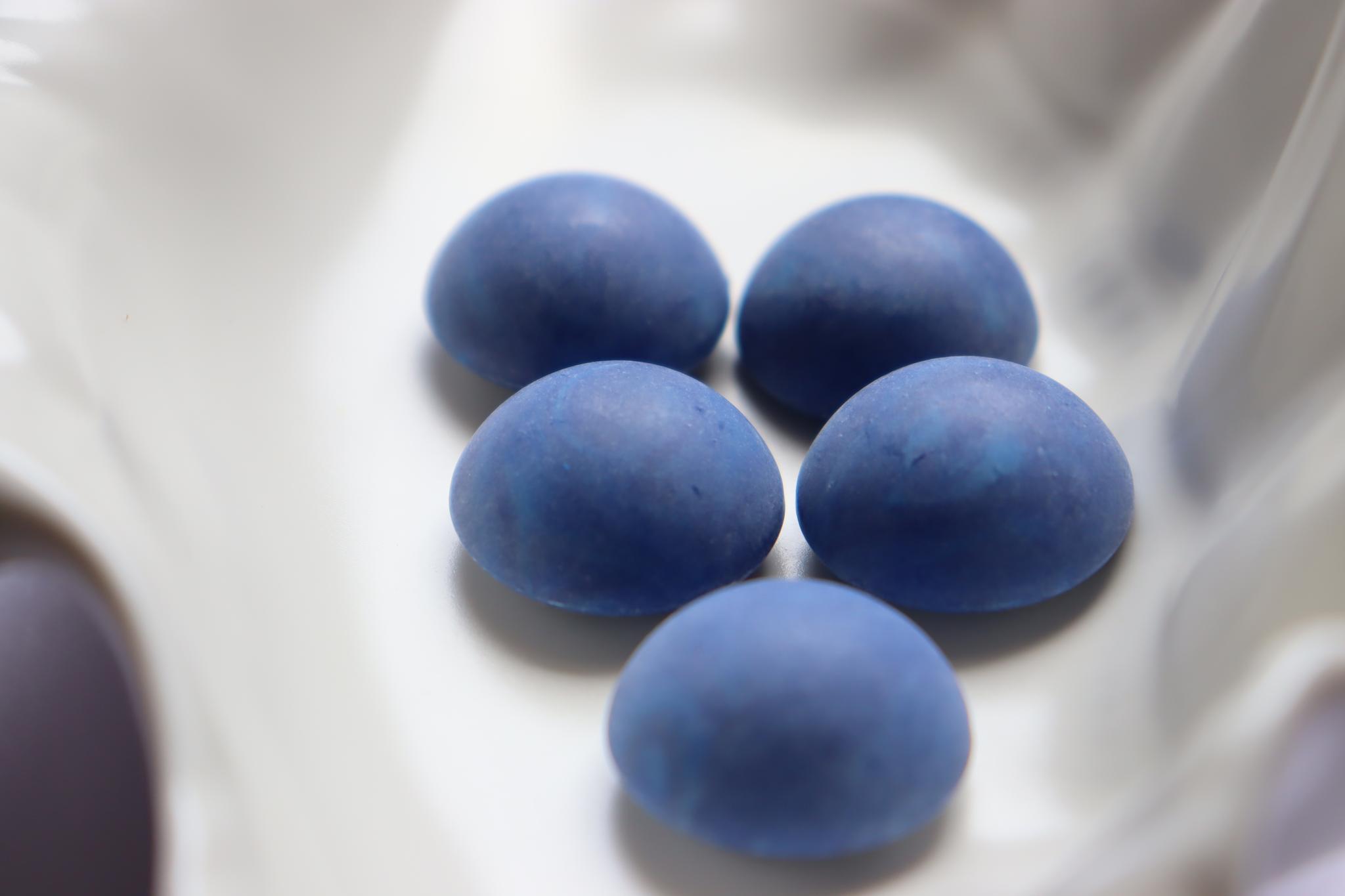 【FromUSA】マットカラーカボション　ブルー　貼り付けパーツ　ハンドメイド素材　アクセサリーパーツ